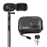 TELESIN para DJI OSMO Action 5 4 3 bolsa de almacenamiento de transporte de liberación rápida medio abierta bolsa protectora accesorios de Cámara de Acción