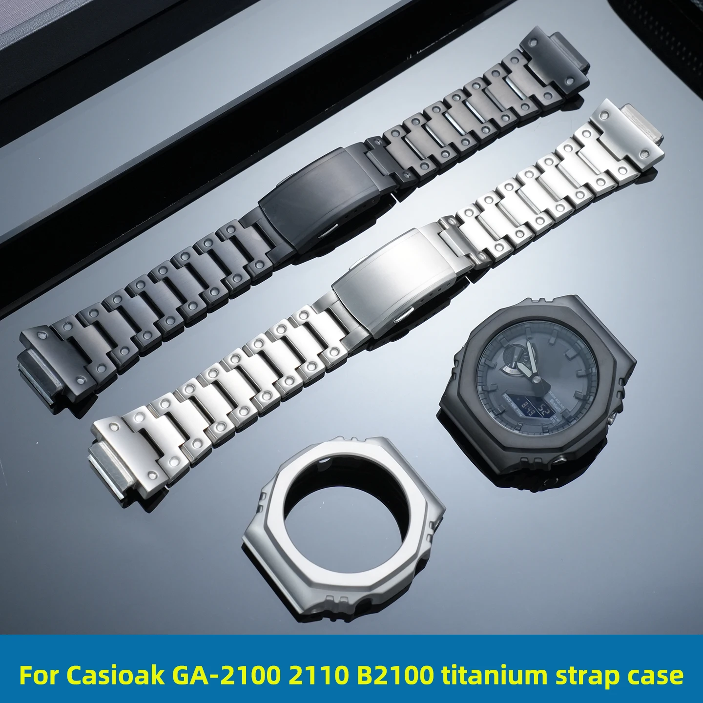 

Ремешок из титанового сплава GA2110 для Casio GA-2100, GA-2110, GA-B2100, модифицированный легкий титановый корпус для часов, комплект для модификации CasiOak, спортивный стиль.