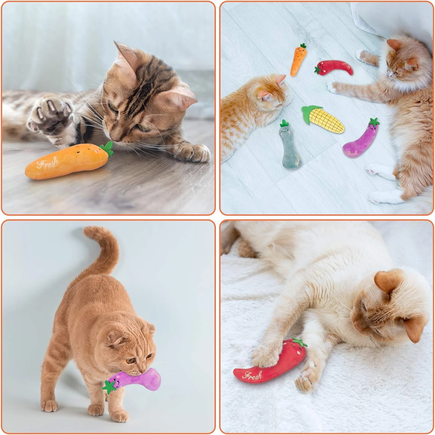 Catnip Toys for Cats, Cat Toys for Indoor , Interactive Cat Toy, Cat Chew Toy, Cat Pillow Toys, Cat Toys for Kittens Kitty