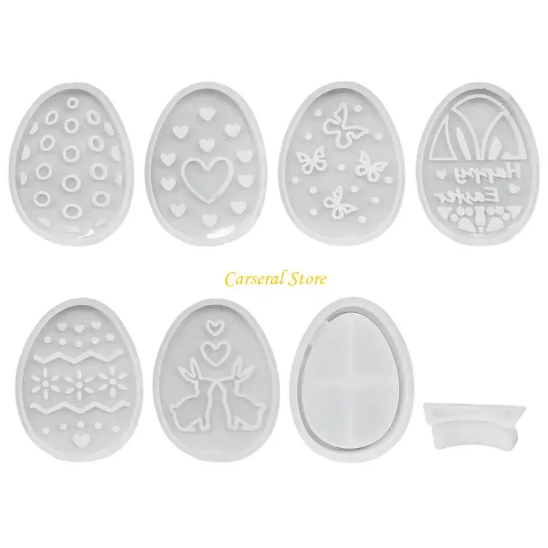 

M4YF 7Pcs Elegant Eggs Rabbit Silicone Mould Artistic Silicone Molds For Creating Eggs Rabbit Light Ornament
