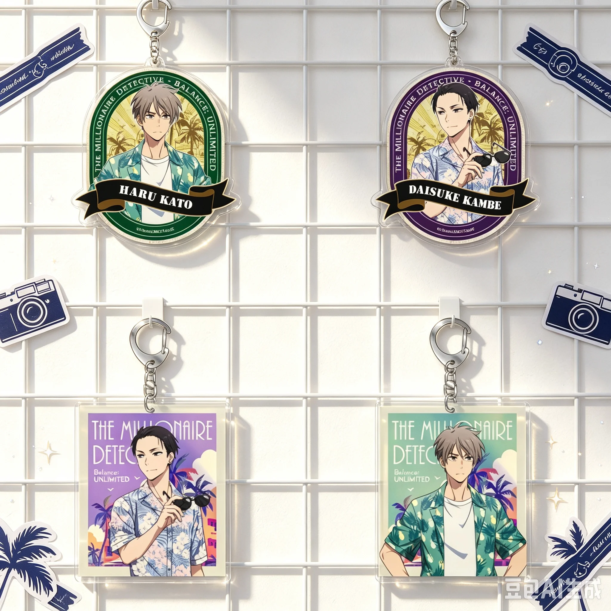 6cm Goods Desk Anime The Millionaire Detective - Balance: UNLIMITED Acrylic Stand Anime Keychain Decoration Ornament Accesorios