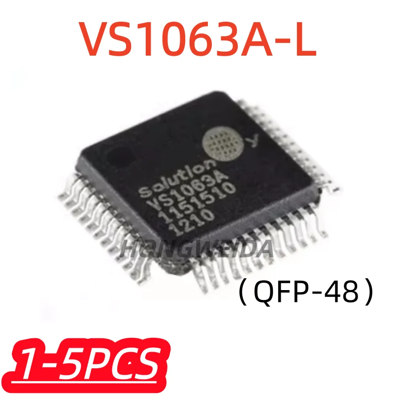 1-5Pcs/lot 100% New VS1063A-L VS1063A VS1063 QFP-48 Audio Interface /MP3 chip IC Authentic
