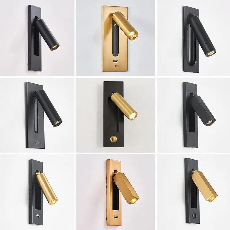 Moderne, minimalistische Wandleuchte mit drehbarem Arm und integriertem Schalter für Nachttisch, Sofa, Leseakzent, dimmbares Licht, Wandleuchte, LED-Lampe