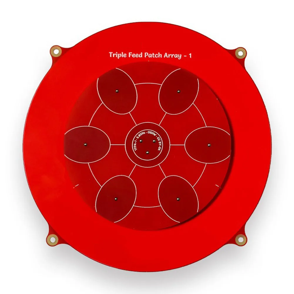 Aerial Photography 150mm Triple Feed Patch Antenna Image Transmitter Center Frequency 5.8GHz Connector For SMA Female Pin