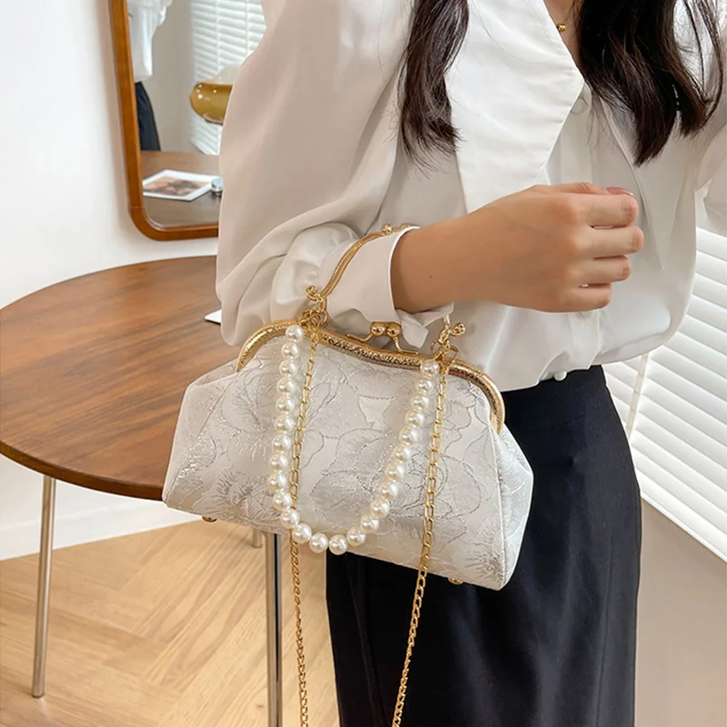 Stylish New Luxury Embroidery Tassels Designer Brand Women Lady Chain One Shoulder Crossbody Bag Satchel Woman Tote Handbag Bag