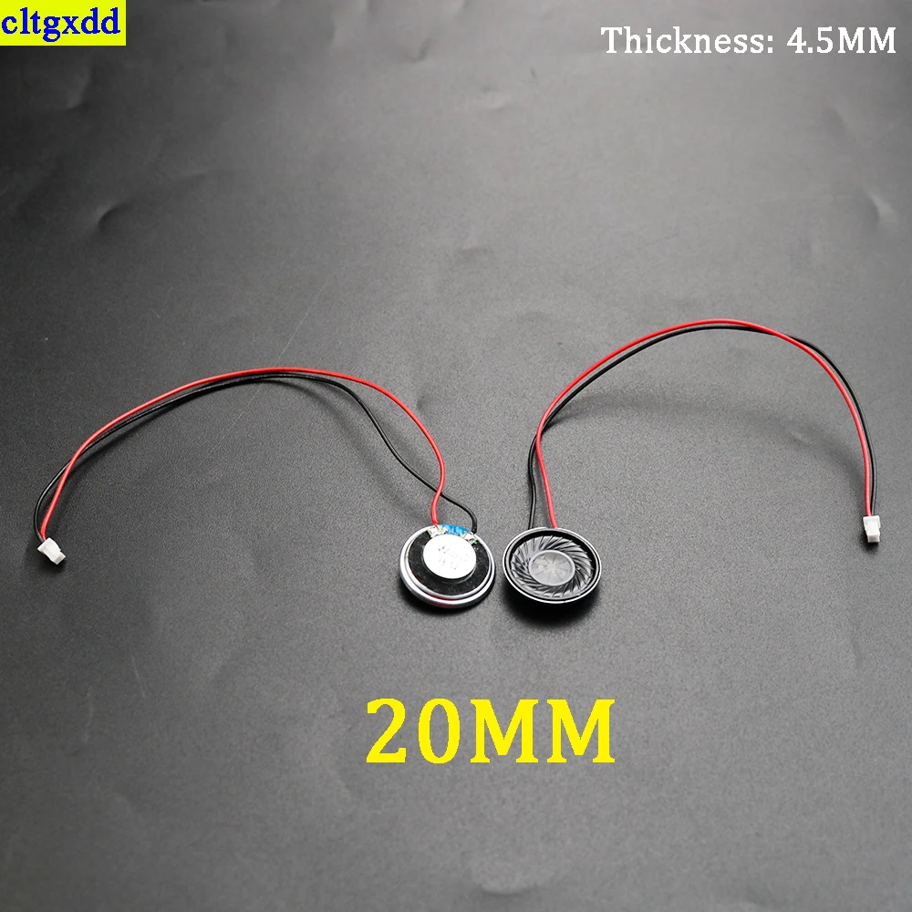 Cltgxdd 1piece ultra-thin speaker 8 ohms 2 watts 8R 2W diameter 20MM 23MM 28MM 36MM 40MM with MX wire 1.25 terminal 15cm wire