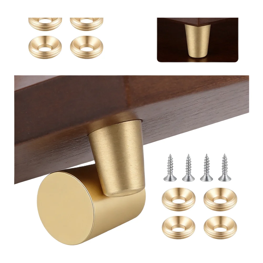 Non Slip Pads Brass Board Feet Secure Grip On Surfaces Installation Kit Included Screws And Washers For Cutting Boards