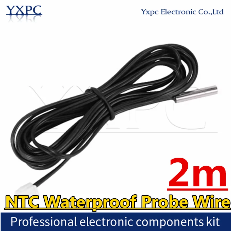 2m NTC Waterproof Probe Wire 3950 3435 3470 Precision Epoxy Thermistor Temperature Sensor  2K 5K 10K 15K 20K 50K 100K 1%