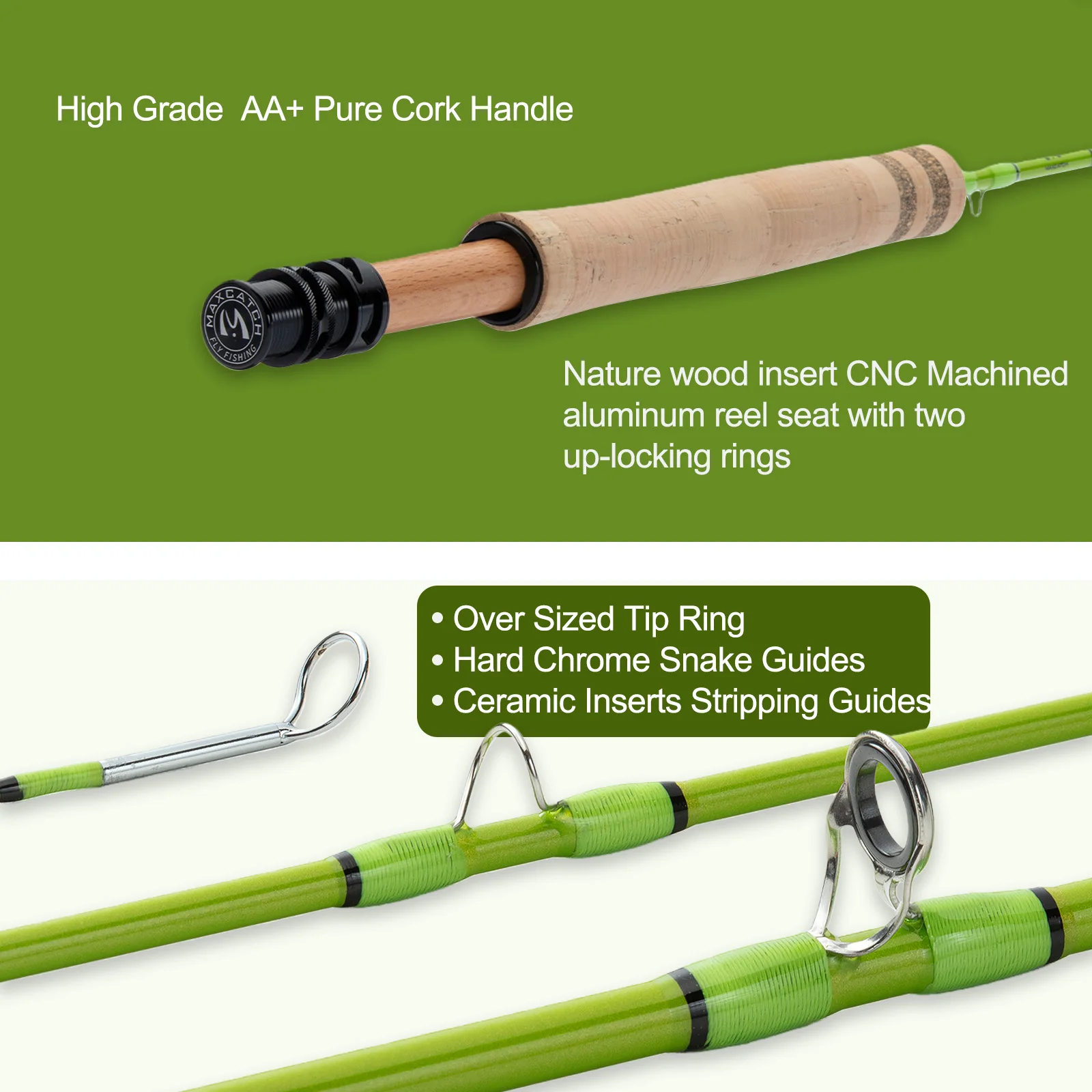 Maxcatch Ultralite X Fly Fishing Rod 1/2/3WT Ultra Light Trout Small Stream River Graphite Carbon Fiber MOD-Fast Action Fly Rod
