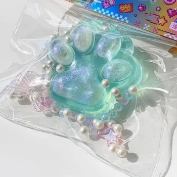 Squishу Cat Paw Pinch Fidget ของเล่นช้า Rebound ความเครียดโปร่งใส Squishies บีบของเล่นสําหรับเด็กผู้ใหญ่วันหยุดของขวัญ