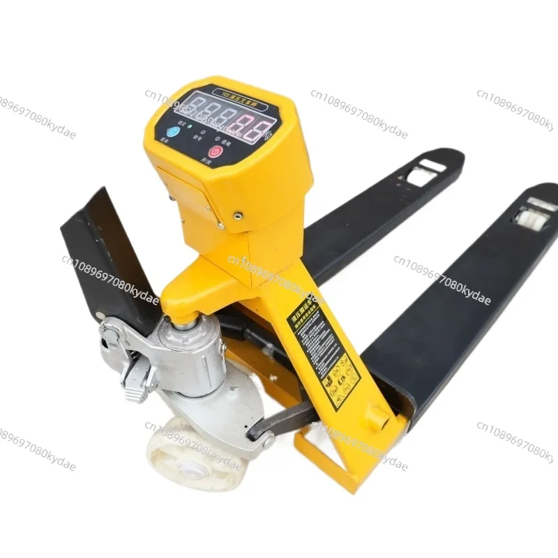 Factory 2 Ton Adjustable Fork Lifter Electronic Scale Warehouse Transport Hand Manual Pallet Truck Manual Forklift