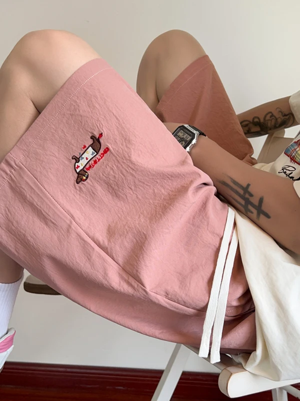 

2025 New American Retro Work Pants Men Summer Loose Straight Casual Long Pants Wide Leg Five-Quarter Length Mid-Calf