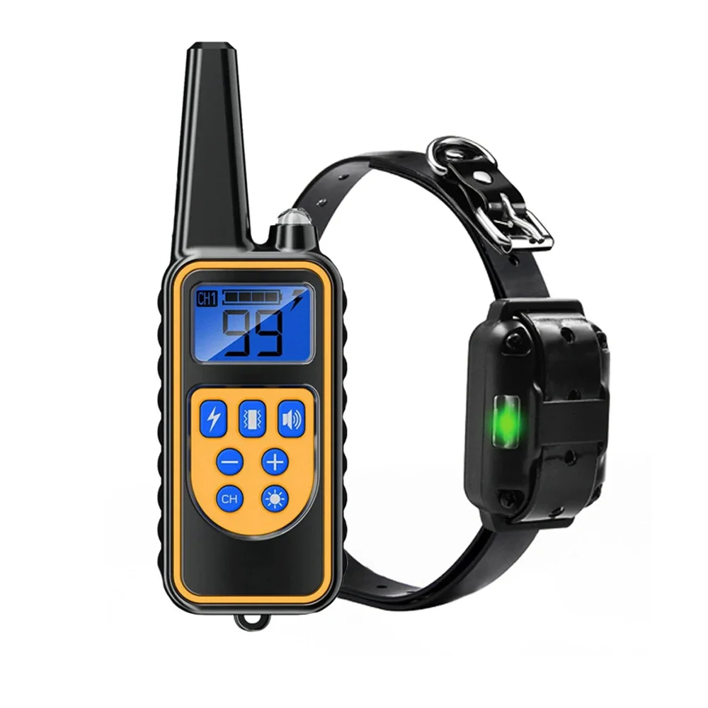 1pc 800m LCD Dog Training Collar/Remote Control Pet Waterproof Electric Bark Beep/Shock Training Stopper With Collars Dog