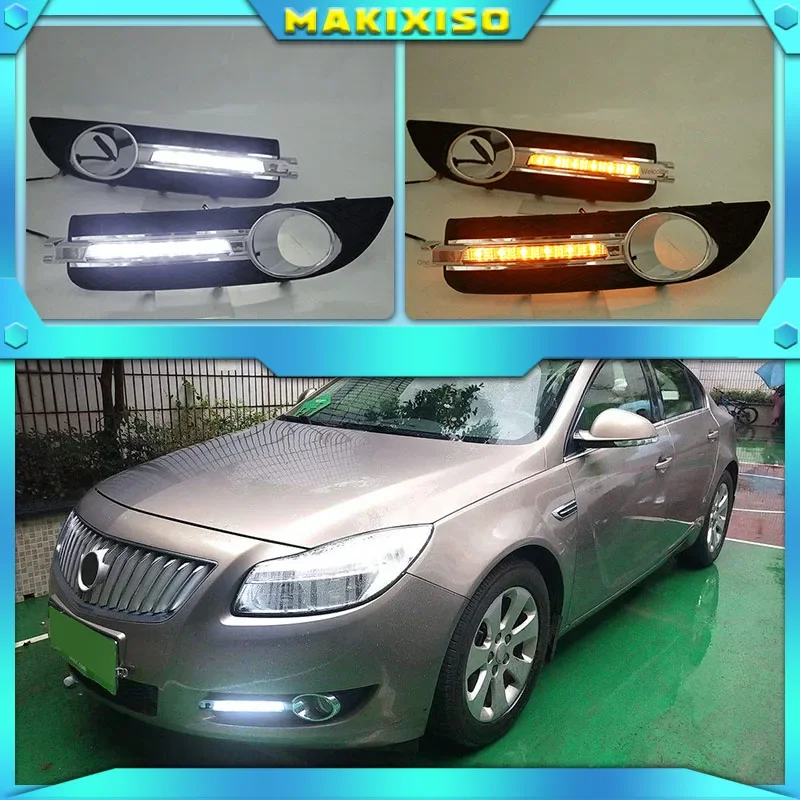 

2PCS For Buick Regal 2009-2013 LED DRL Daytime Running Light Daylight With Turn Signal Lamp