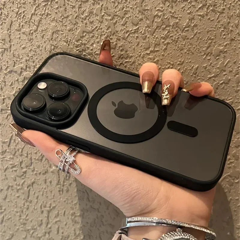 Luxury For Magsafe Transparent Case For iPhone 15 14 13 12 11 Pro XS Max XR X 7 8 Plus SE2 2022 Magn