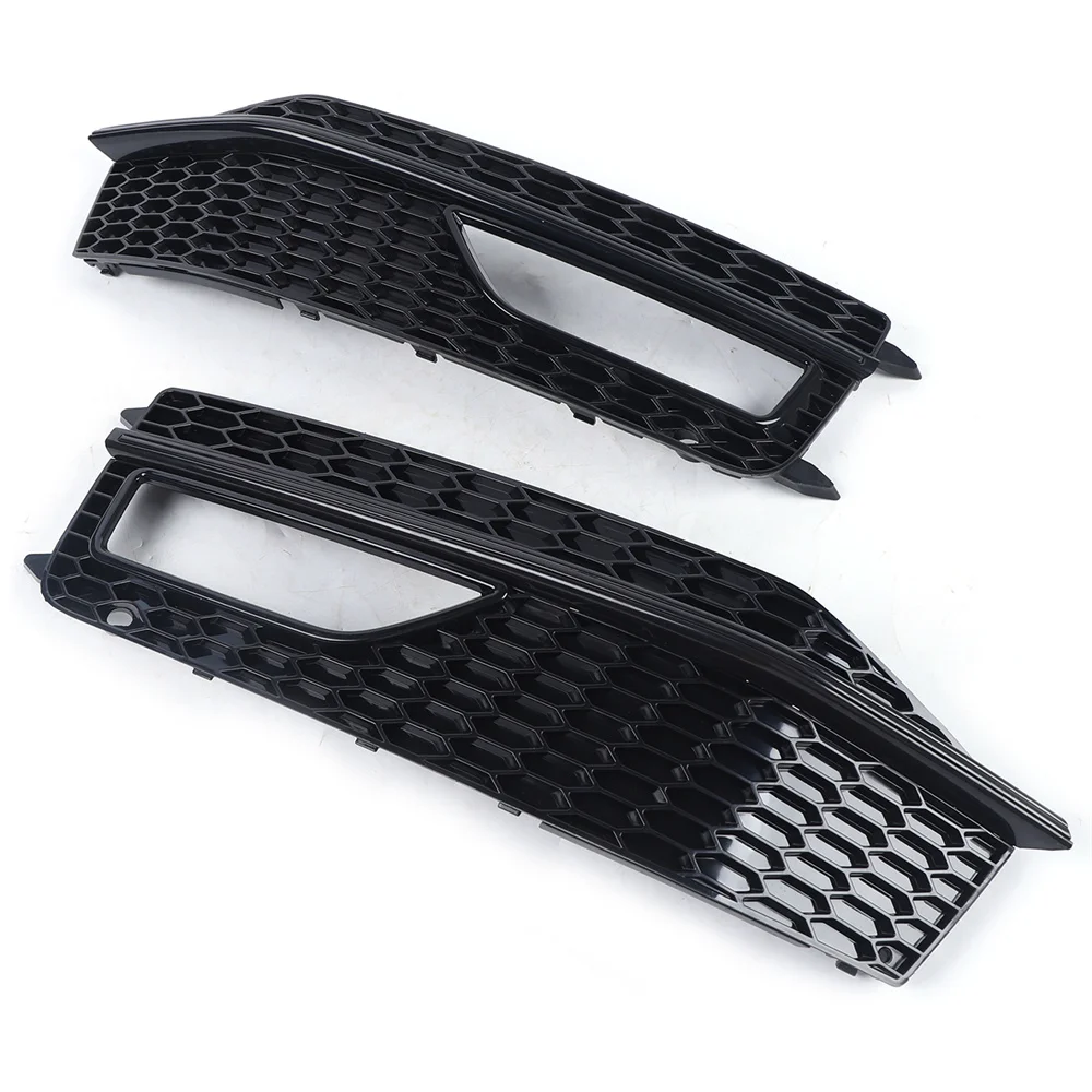 1Pair Bumper Fog Light Lamp Cover Grille Grill 8K0807682M 8K0807681L for Audi A4 S-line S4 2013 2014 2015