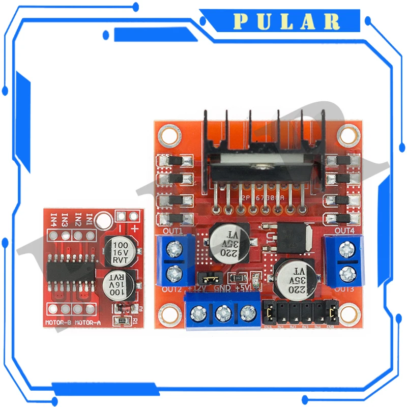 1Pc PLR L298 New Dual H Bridge DC Stepper Motor Drive Controller Board Module L298N For Arduino Stepper Motor Smart Car Robot