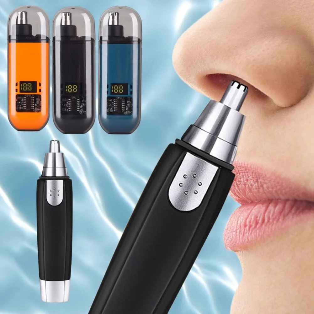 

Электрический триммер для волос в носу, перезаряжаемый триммер для волос в носу для мужчин, унисекс, полностью автоматический моющийся триммер (2 стиля на выбор)