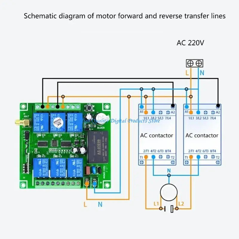 

U2JE 315Mhz 433MHz Receiver Wireless Remote Control Switch Motor Controller 12V-24V