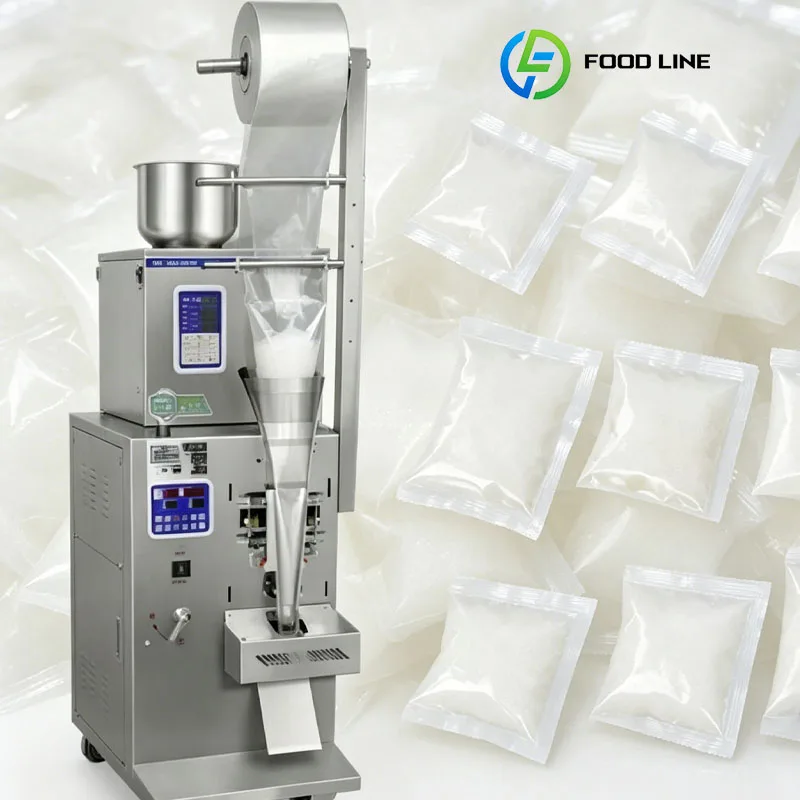 VFFS Sugar Packing Machine For White Brown Sugar Raw Sugars Powder Vertical Form Fill Seal Bagging System Customized