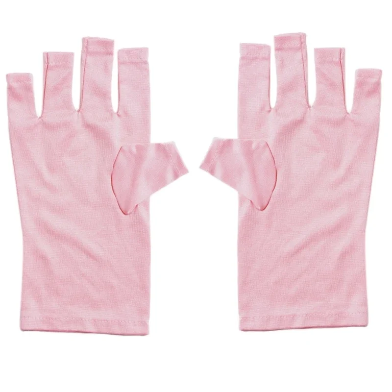 Anti-UV Gloves for LED Lamp Light Nail-Dryer Protect Hands Salons Use Driving Fingerless Gloves for Woman Anti-UV R7RF