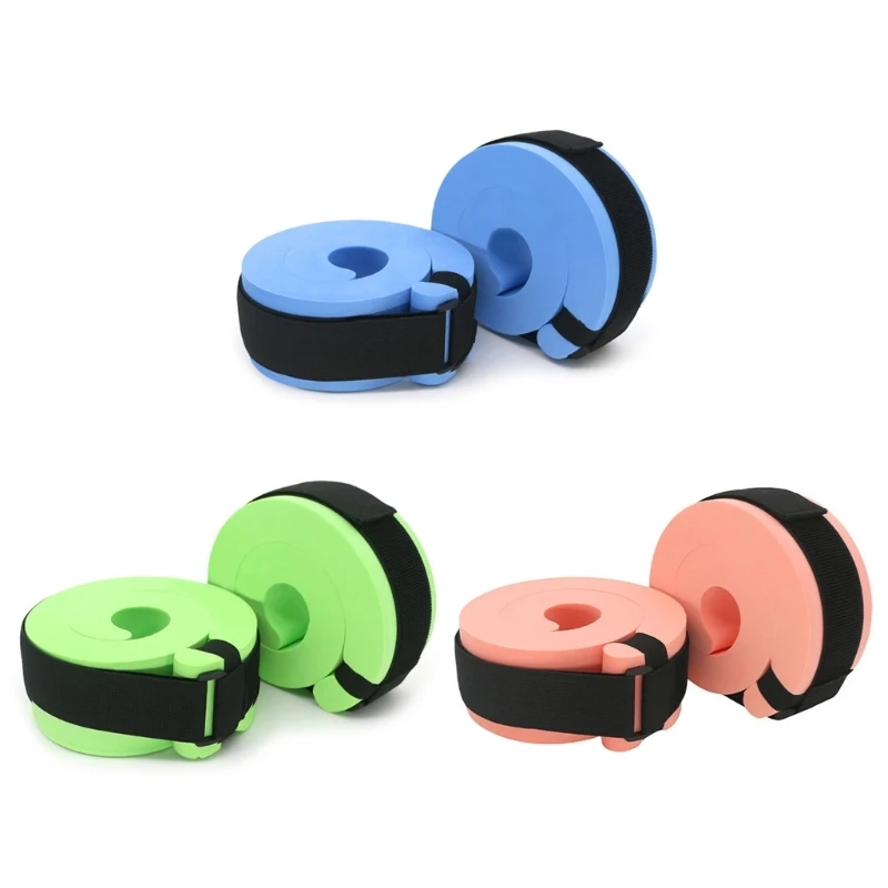  652D 1Pair Foams Swim Aquatic Cuffs Swim Arm Band Ankles Arm Belt with Quickly Release Buckle for Swimming Exercise Training