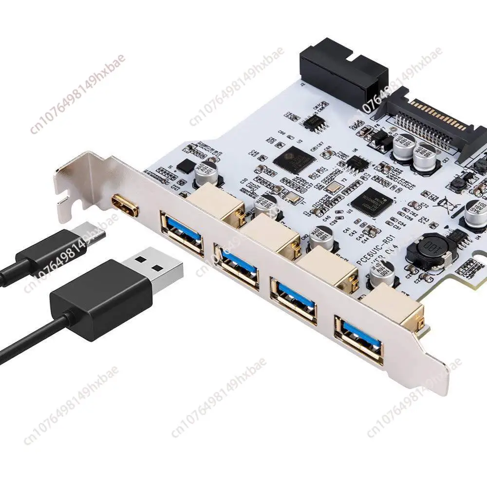 Type C USB 3.2 Gen1 PCIE Card Hub USB 3.0 PCI PCI-E PCI E USB 3 Adapter Multiplier USB3 3.1 Controller Riser Cards