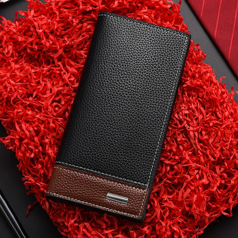 

Portable PU Men's Long Wallet Zipper Waterproof Coin Pocket Handbag Multi-position Male Leather Purse Daily Use 2025