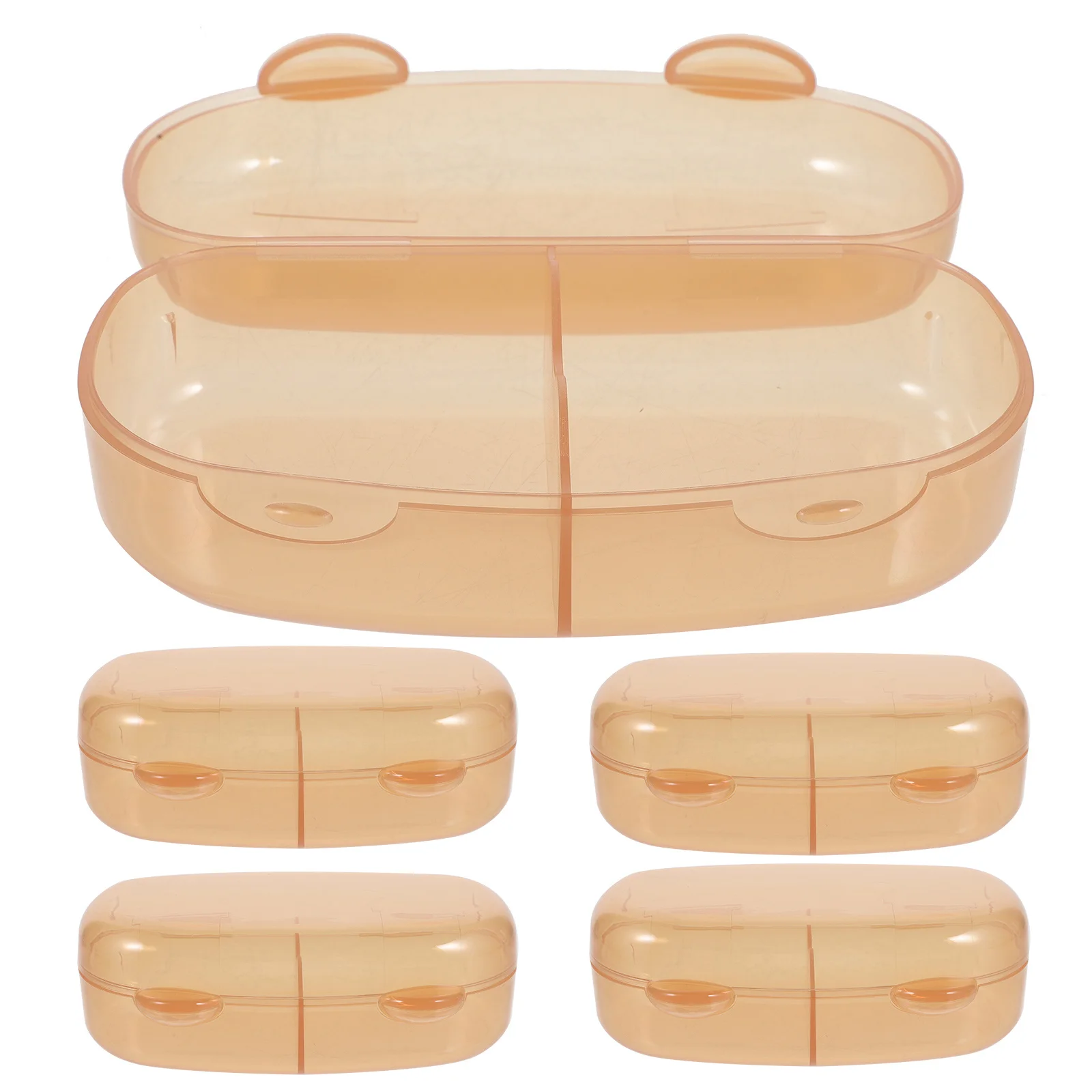 

5Pcs Household Pacifier Box Convenient Soother Case Portable Infant Soother Container Protective Pacifier Storage
