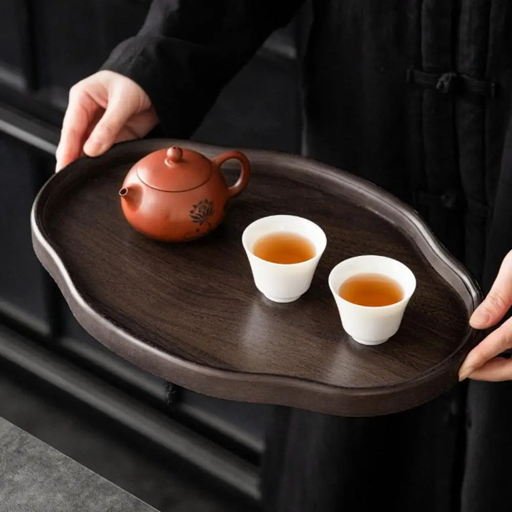 Eco Teacup Wood Tray Retro Tray Cake Candy Kung Fu Tea Jewelry Decorative Tray Dessert Storage Dish Home Decor Posing Prop