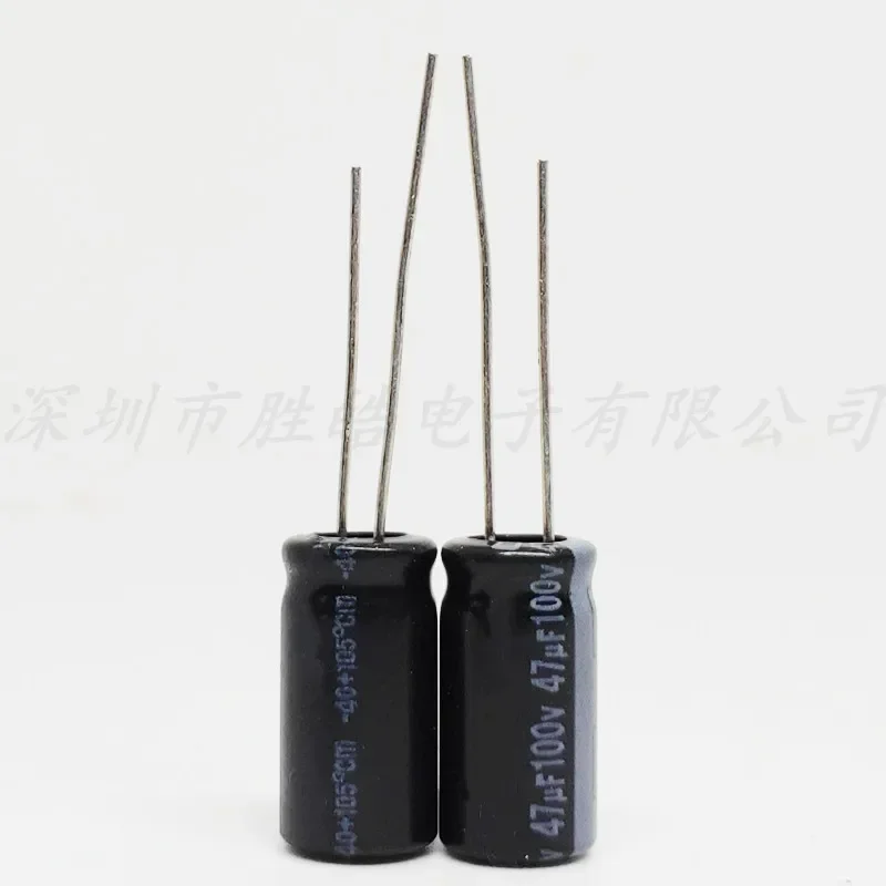 （10PCS)  100V47uF   Series  8x12mm  High Quality  100V47uF  Aluminum Electrolytic Capacitor