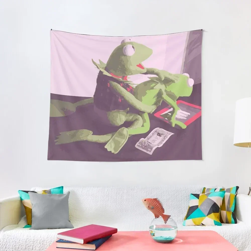 

Scandalous Kermit! Tapestry Home Decoration Accessories Aesthetic Room Decors Decoration Bedroom Tapestry