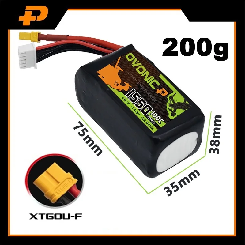 4Pcs 4S 14.8V 1550mAh 100C Lipo Battery With XT60 Plug For RC Helicopter Quadcopter FPV Racing Drone Parts 4S BATTERY