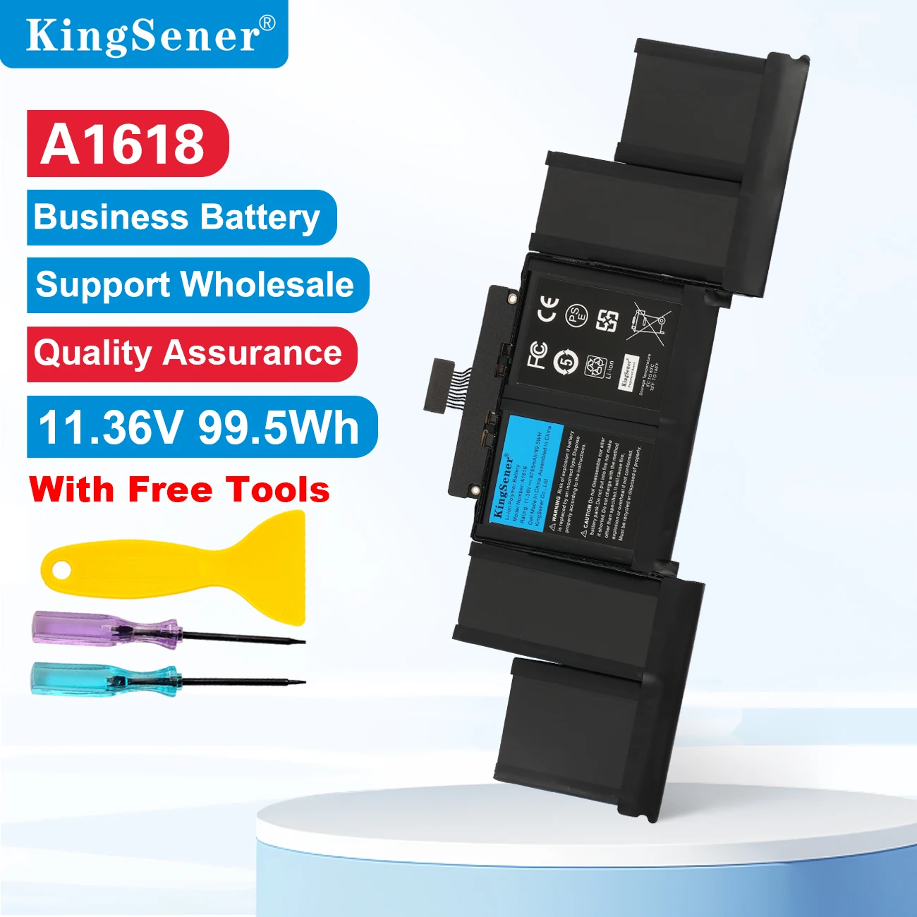 KingSener 11.36V 99.5Wh A1618 bateria do Apple MacBook Pro 15 "Retina A1398 2015 rok 020-00079 MJLQ2LL/A MJLT2LL/A z narzędziami