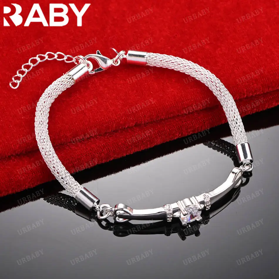 URBABY 925 Sterling Silver Design Bracelets For Women Men Creativity Gifts Street All-match Party And Daily Wear