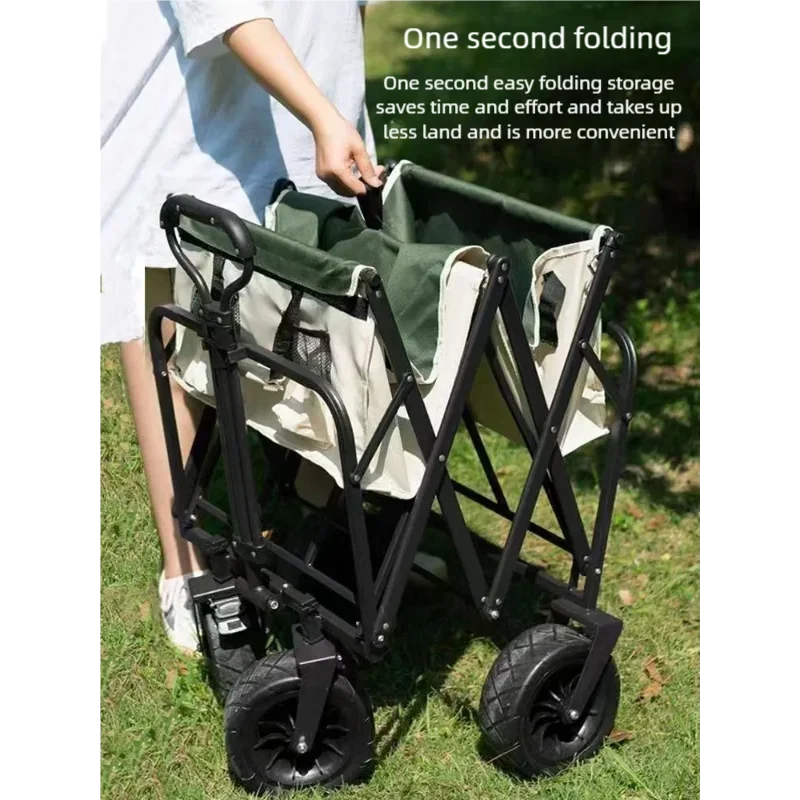 Outdoor Camping Folding Handcart, Small Carts, Household, Lightweight, Shopping, Gathering and Storing, Campsite