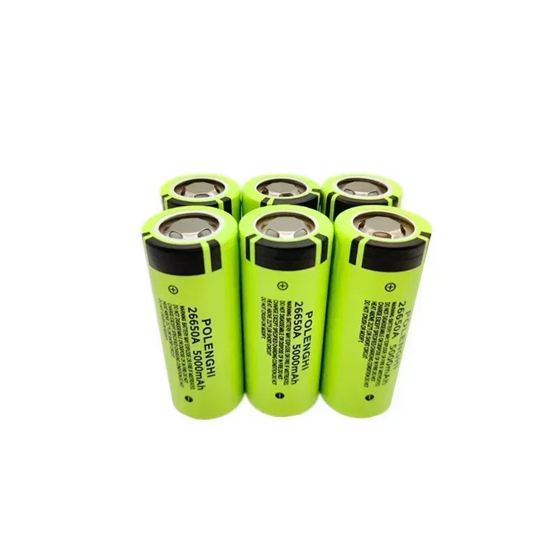 100% brand new original flat head high-quality foot capacity 5000mAh 26650A 3.7V lithium-ion rechargeable battery USB charger