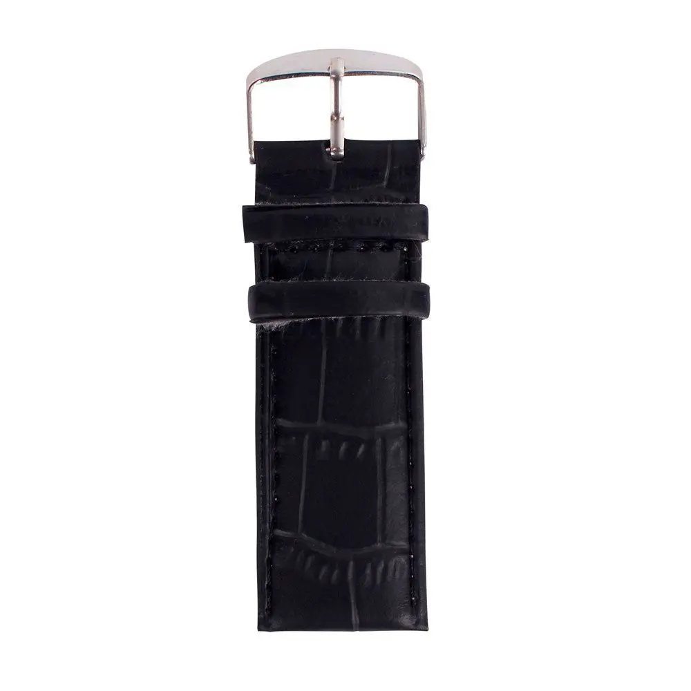 16mm 20mm 22mm Soft Genuine Leather Steel Buckle Wrist Watchband Watch Band Strap Sweatband Sports Belt
