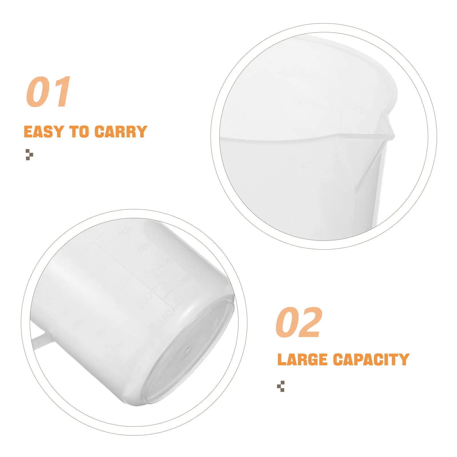 2000Ml Large Capacity Transparent Plastic Measuring Cup for Automotive Oil Dispensing Engine Transmission Fluid