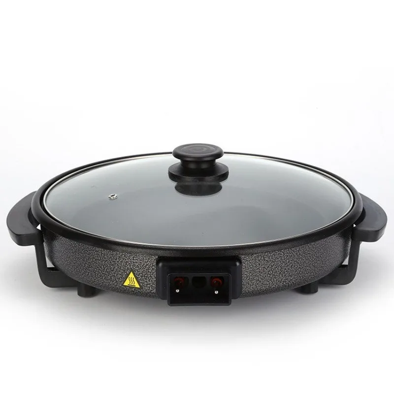 42cm Large Size Electric Wok Multi-functional Household Portable Electric Frying Pan For Pizza Cooking Indoor Non-Stick Kitchen