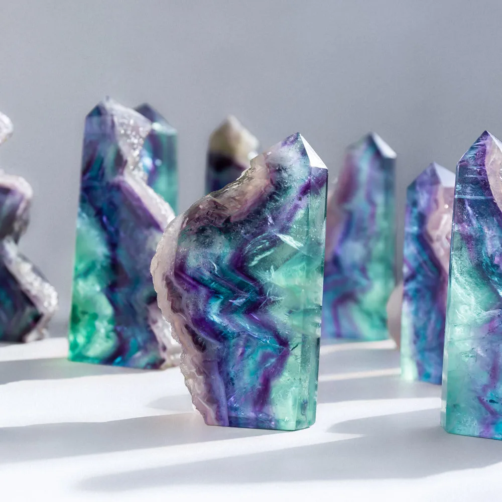 Colorful Fluorite Wand 2.7