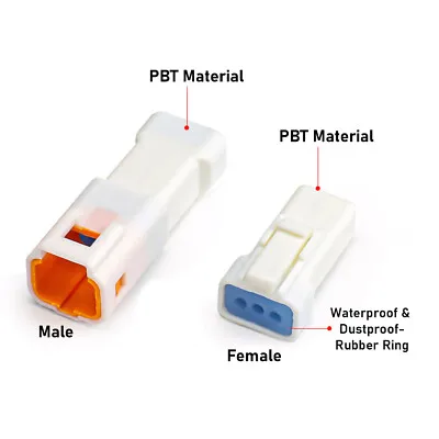 JST06R-JWPF-VSLE-D Connector Kit 2/3/4/6/8 Way Pin Motorbike Motorcycle Car Auto