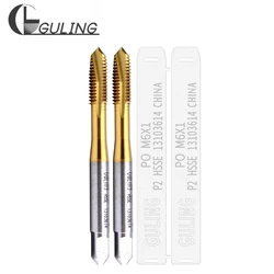 HSSE-M35 Metric With Tin Spiral Pointed Tap M1 M1.2 M2 M3 M4 M4.5 M5 M6 M7 M8 M9 M10 M11 M12 M14 M16 M18 M20 M22 M24 Thread Taps
