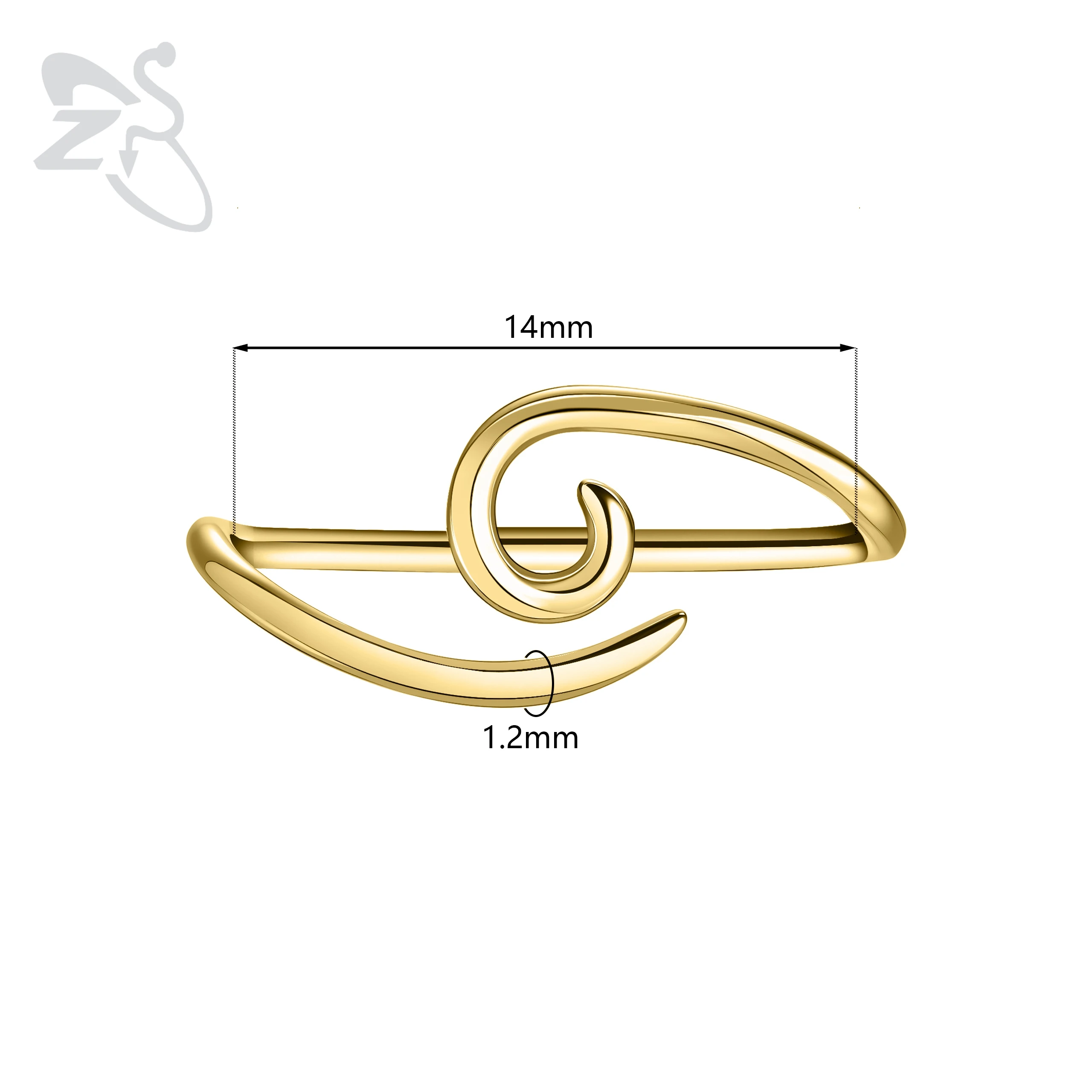 ZS 1 STÜCK 16G 925 Sterling Silber Nasenstecker Damen Herren Hypoallergene Spirale Brücke Piercing Nasenloch Muschelpiercings 10/12/14/16 MM
