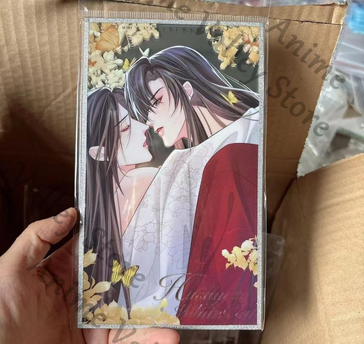 

The Husky and His White Cat Shizun Genuine Anime Mo Ran Chu Wanning Cosplay Acrylic Color Cardstock ‌Cartoon Shikishi Xmas Gift