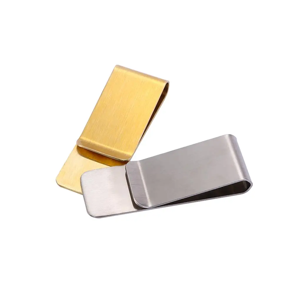 High Quality Convenient Credit Card ID Clip Banknote Holder Slim Pocket Stainless Steel Men Purse Money Clip Wallet Cash Clamp