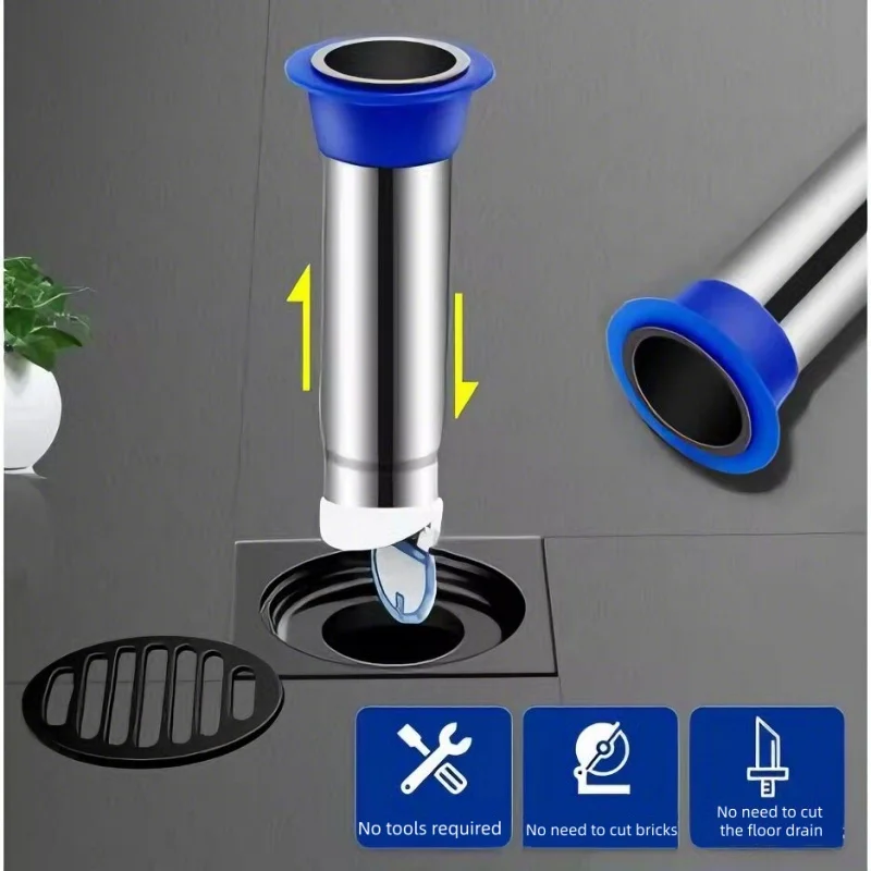 1pc Stainless Steel Shower Floor Drain Backflow Preventer Anti-odor Sink Strainer Dectable Deep Water Sealed Drain Filter