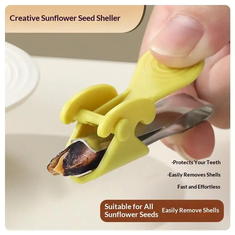 Sunflower Seed Sheller With Stainless Steel Blade Protects Teeth Easy Shelling For Snack And Movie Time