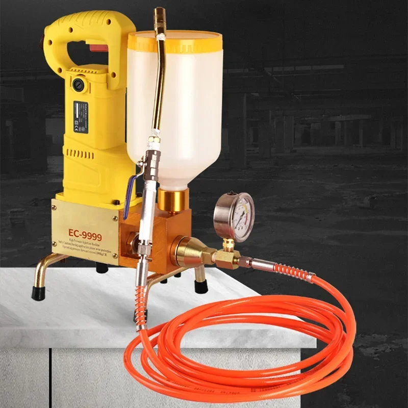 220v New High Pressure Waterproof Grouting Machine 910W/1100W Injection Pump Epoxy/Polyurethane Foam Grouting Liquid Leakage Too