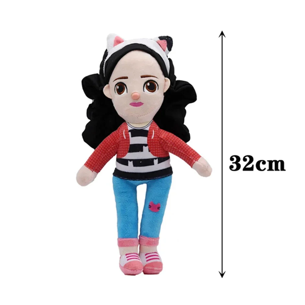 Hot Gabbys doll house Plush Toy Mercat Cartoon Stuffed Animals Smiling Cat Car Cat Hug Gaby Girl Birthday Gift!
